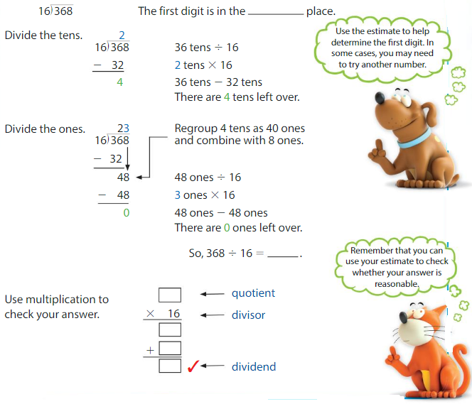 Big Ideas Math Answers Grade 5 Chapter 6 Divide Whole Numbers 6.7 2
