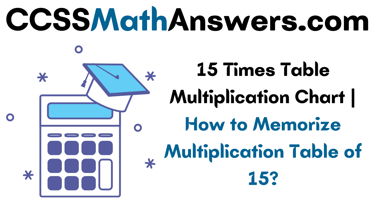 15 Times Table Multiplication Chart