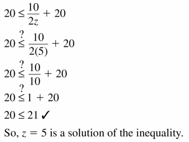 Big Ideas Math Algebra 1 Answer Key Chapter 2 Solving Linear Inequalities 2.1 Question 23
