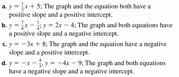 Big Ideas Math Algebra 1 Answers Chapter 3 Graphing Linear Functions 3.5 Question 45