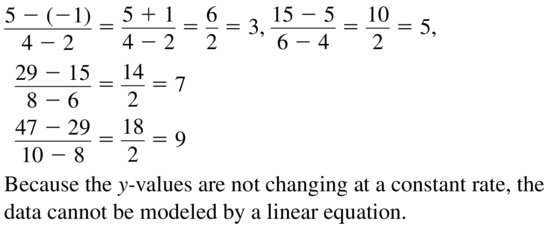 Big Ideas Math Algebra 1 Answers Chapter 4 Writing Linear Functions 4.2 Question 27