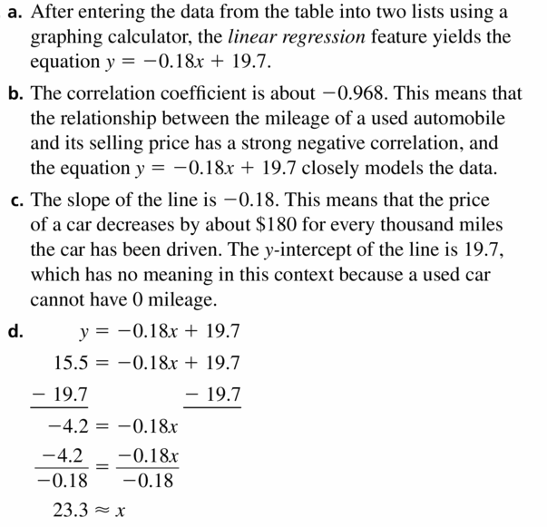 Big Ideas Math Algebra 1 Answers Chapter 4 Writing Linear Functions 4.5 Question 19.1