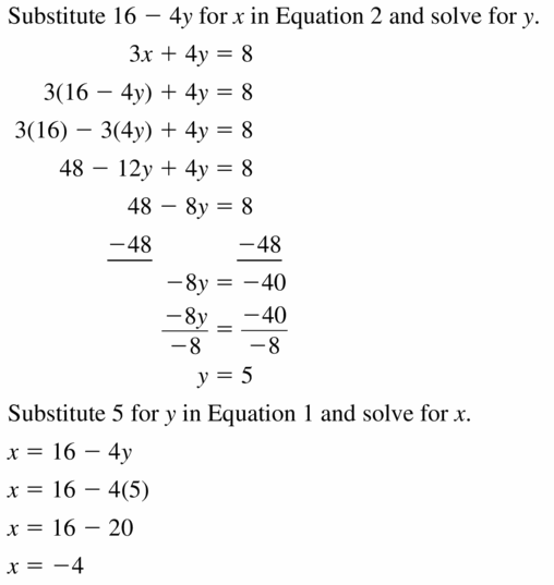 Big Ideas Math Algebra 1 Answers Chapter 5 Solving Systems of Linear Equations 5.2 Question 11.1