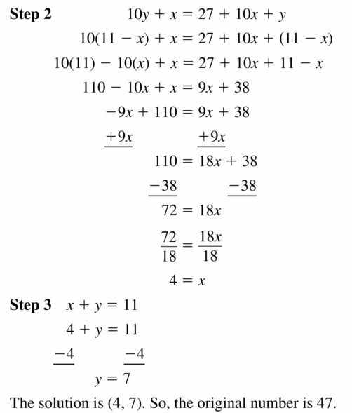 Big Ideas Math Algebra 1 Answers Chapter 5 Solving Systems of Linear Equations 5.2 Question 35.2