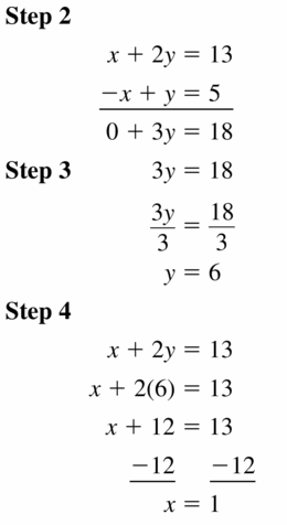 Big Ideas Math Algebra 1 Answers Chapter 5 Solving Systems of Linear Equations 5.3 Question 3.1