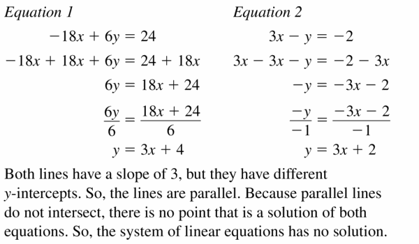 Big Ideas Math Algebra 1 Answers Chapter 5 Solving Systems of Linear Equations 5.4 Question 21