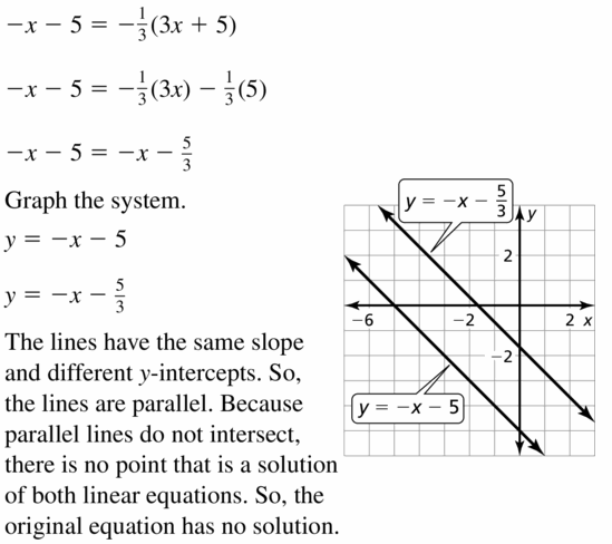 Big Ideas Math Algebra 1 Answers Chapter 5 Solving Systems of Linear Equations 5.5 Question 19