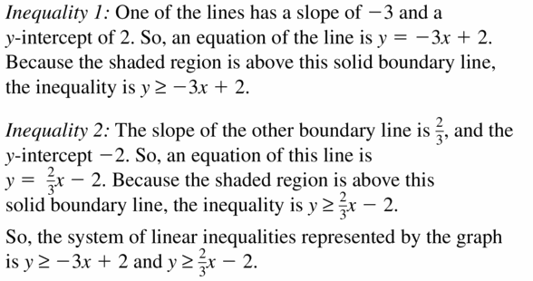 Big Ideas Math Algebra 1 Answers Chapter 5 Solving Systems of Linear Equations 5.7 Question 23