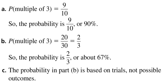 Big Ideas Math Algebra 2 Answer Key Chapter 10 Probability 10.1 a 17