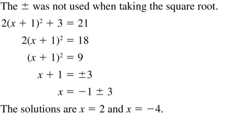 Big Ideas Math Algebra 2 Answer Key Chapter 3 Quadratic Equations and Complex Numbers 3.1 a 23