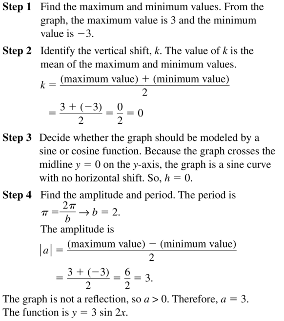 Big Ideas Math Algebra 2 Answer Key Chapter 9 Trigonometric Ratios and Functions 9.6 a 13