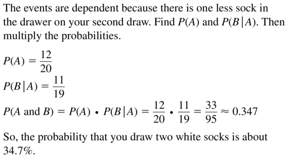 Big Ideas Math Algebra 2 Answers Chapter 10 Probability 10.2 a 13