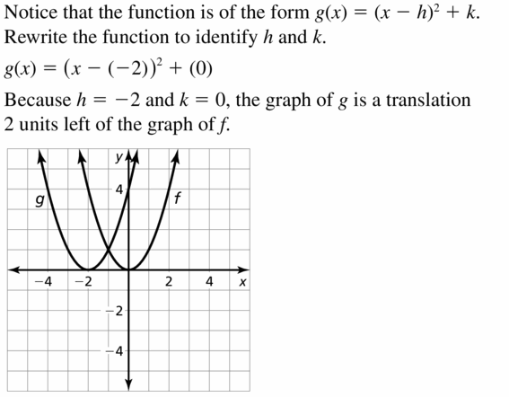 Big Ideas Math Algebra 2 Answers Chapter 2 Quadratic Functions 2.1 Question 5