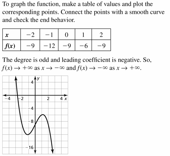 Big Ideas Math Algebra 2 Answers Chapter 4 Polynomial Functions 4.1 Question 27