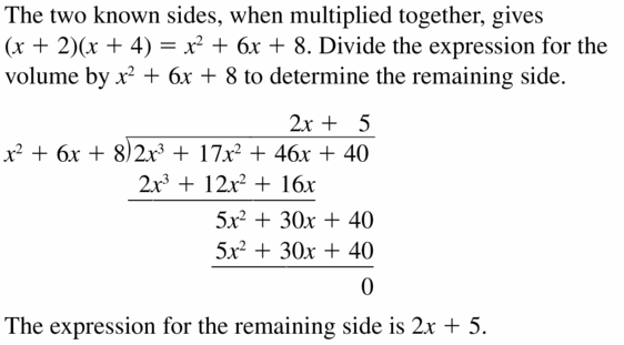 Big Ideas Math Algebra 2 Answers Chapter 4 Polynomial Functions 4.3 Question 39