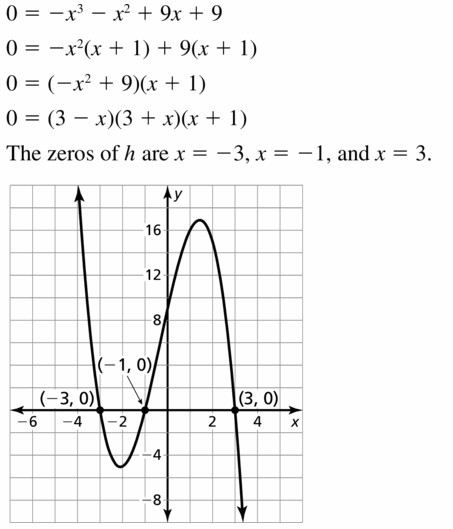 Big Ideas Math Algebra 2 Answers Chapter 4 Polynomial Functions 4.5 Question 19