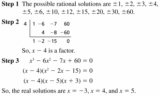 Big Ideas Math Algebra 2 Answers Chapter 4 Polynomial Functions 4.5 Question 29