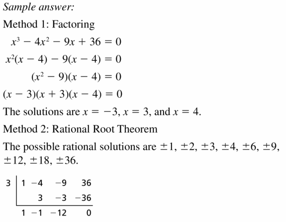 Big Ideas Math Algebra 2 Answers Chapter 4 Polynomial Functions 4.5 Question 47.1