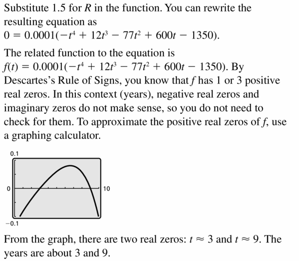 Big Ideas Math Algebra 2 Answers Chapter 4 Polynomial Functions 4.6 Question 45