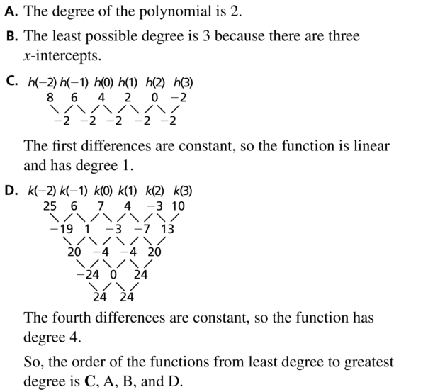 Big Ideas Math Algebra 2 Answers Chapter 4 Polynomial Functions 4.9 a 23