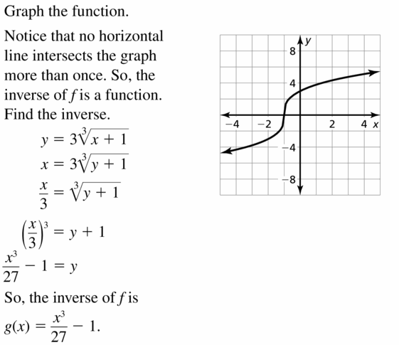 Big Ideas Math Algebra 2 Answers Chapter 5 Rational Exponents and Radical Functions 5.6 Question 43