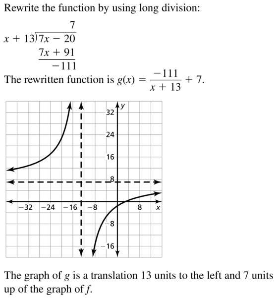 Big Ideas Math Algebra 2 Answers Chapter 7 Rational Functions 7.2 a 39
