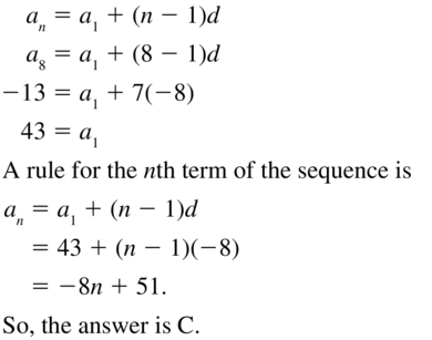 Big Ideas Math Algebra 2 Answers Chapter 8 Sequences and Series 8.2 a 29