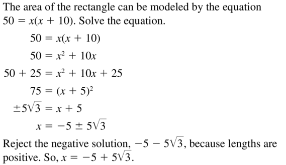 Big Ideas Math Algebra 2 Solutions Chapter 3 Quadratic Equations and Complex Numbers 3.3 a 51