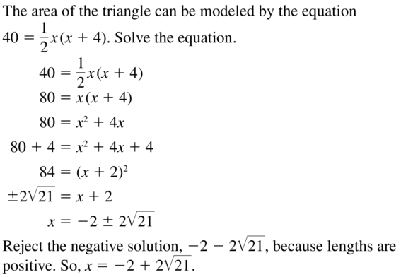 Big Ideas Math Algebra 2 Solutions Chapter 3 Quadratic Equations and Complex Numbers 3.3 a 53