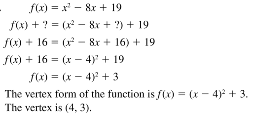 Big Ideas Math Algebra 2 Solutions Chapter 3 Quadratic Equations and Complex Numbers 3.3 a 55