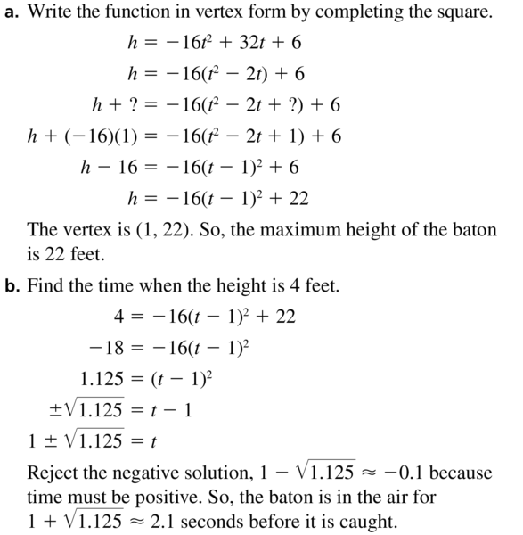 Big Ideas Math Algebra 2 Solutions Chapter 3 Quadratic Equations and Complex Numbers 3.3 a 63