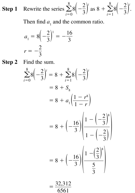Big Ideas Math Algebra 2 Solutions Chapter 8 Sequences and Series 8.3 a 51