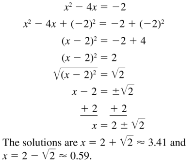 Big Ideas Math Answer Key Algebra 1 Chapter 9 Solving Quadratic Equations 9.4 a 19