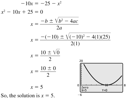 Big Ideas Math Answer Key Algebra 2 Chapter 3 Quadratic Equations and Complex Numbers 3.4 a 13