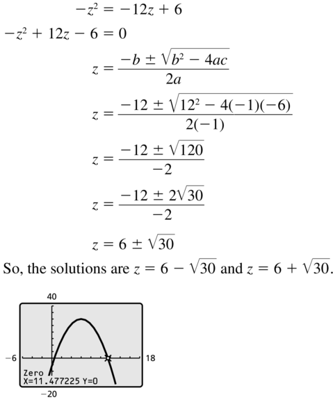 Big Ideas Math Answer Key Algebra 2 Chapter 3 Quadratic Equations and Complex Numbers 3.4 a 17