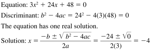 Big Ideas Math Answer Key Algebra 2 Chapter 3 Quadratic Equations and Complex Numbers 3.4 a 25