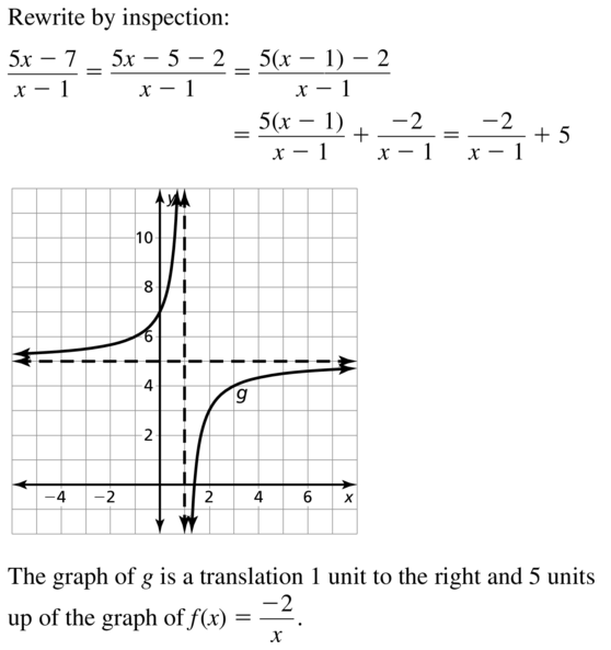 Big Ideas Math Answer Key Algebra 2 Chapter 7 Rational Functions 7.4 a 31