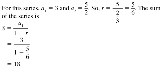 Big Ideas Math Answer Key Algebra 2 Chapter 8 Sequences and Series 8.4 a 13