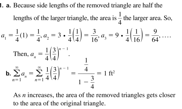 Big Ideas Math Answer Key Algebra 2 Chapter 8 Sequences and Series 8.4 a 31