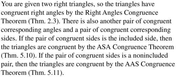 Big Ideas Math Answer Key Geometry Chapter 5 Congruent Triangles 5.6 a 23