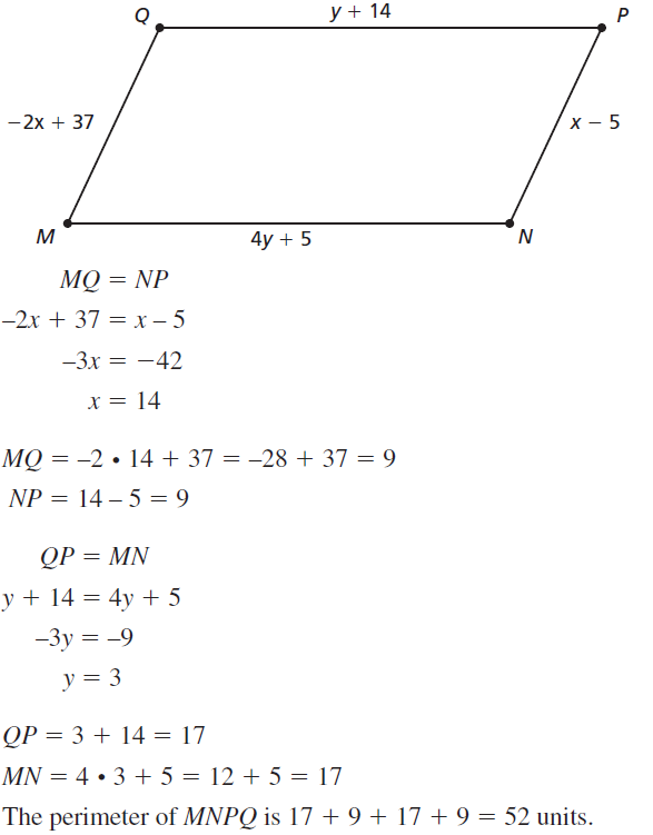 Big Ideas Math Answers Geometry Chapter 7 Quadrilaterals and Other Polygons 7.2 a 39