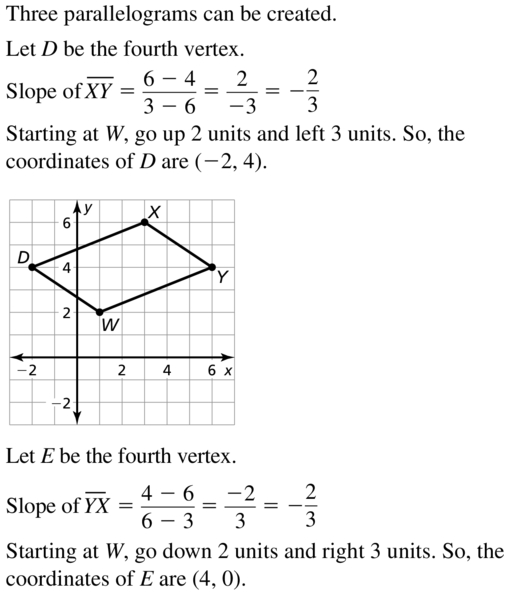 Big Ideas Math Answers Geometry Chapter 7 Quadrilaterals and Other Polygons 7.2 a 45.1