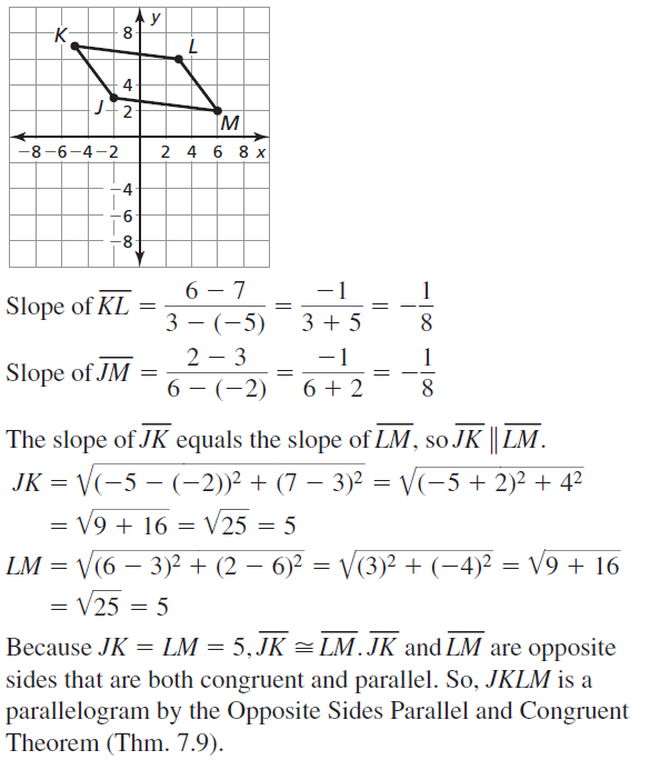 Big Ideas Math Geometry Answer Key Chapter 7 Quadrilaterals and Other Polygons 7.3 a 19