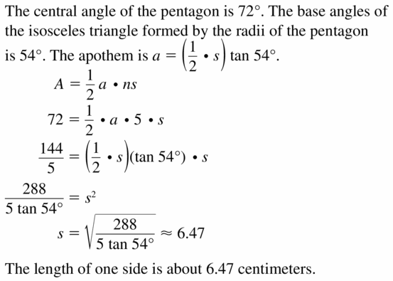 Big Ideas Math Geometry Answers Chapter 11 Circumference, Area, and Volume 11.3 Ques 47