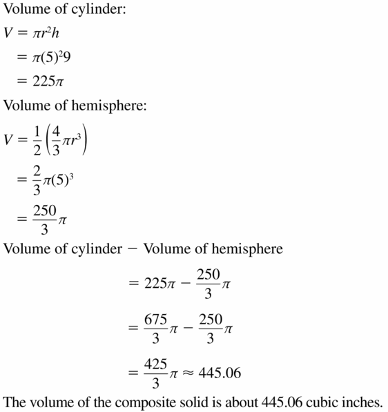 Big Ideas Math Geometry Answers Chapter 11 Circumference, Area, and Volume 11.8 Ques 23