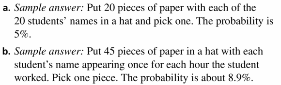 Big Ideas Math Geometry Answers Chapter 12 Probability 12.2 Qu 25