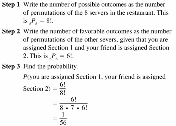 Big Ideas Math Geometry Answers Chapter 12 Probability 12.5 Qu 19