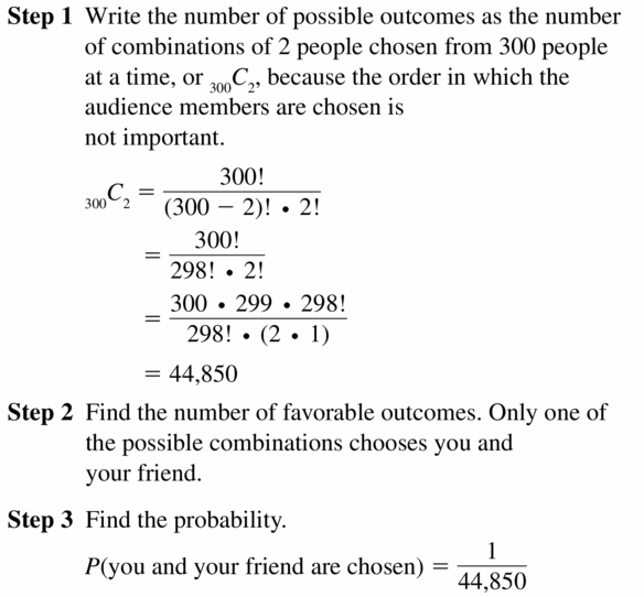 Big Ideas Math Geometry Answers Chapter 12 Probability 12.5 Qu 45