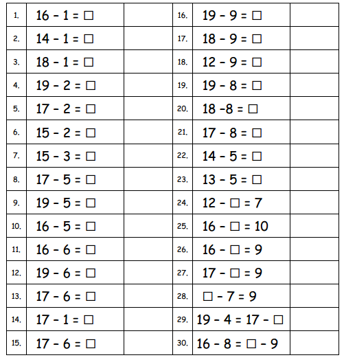 Engage NY Math 1st Grade Module 3 Lesson 11 Sprint Answer Key 2