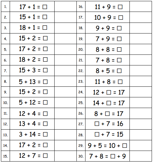Engage NY Math 1st Grade Module 3 Lesson 9 Sprint Answer Key 1